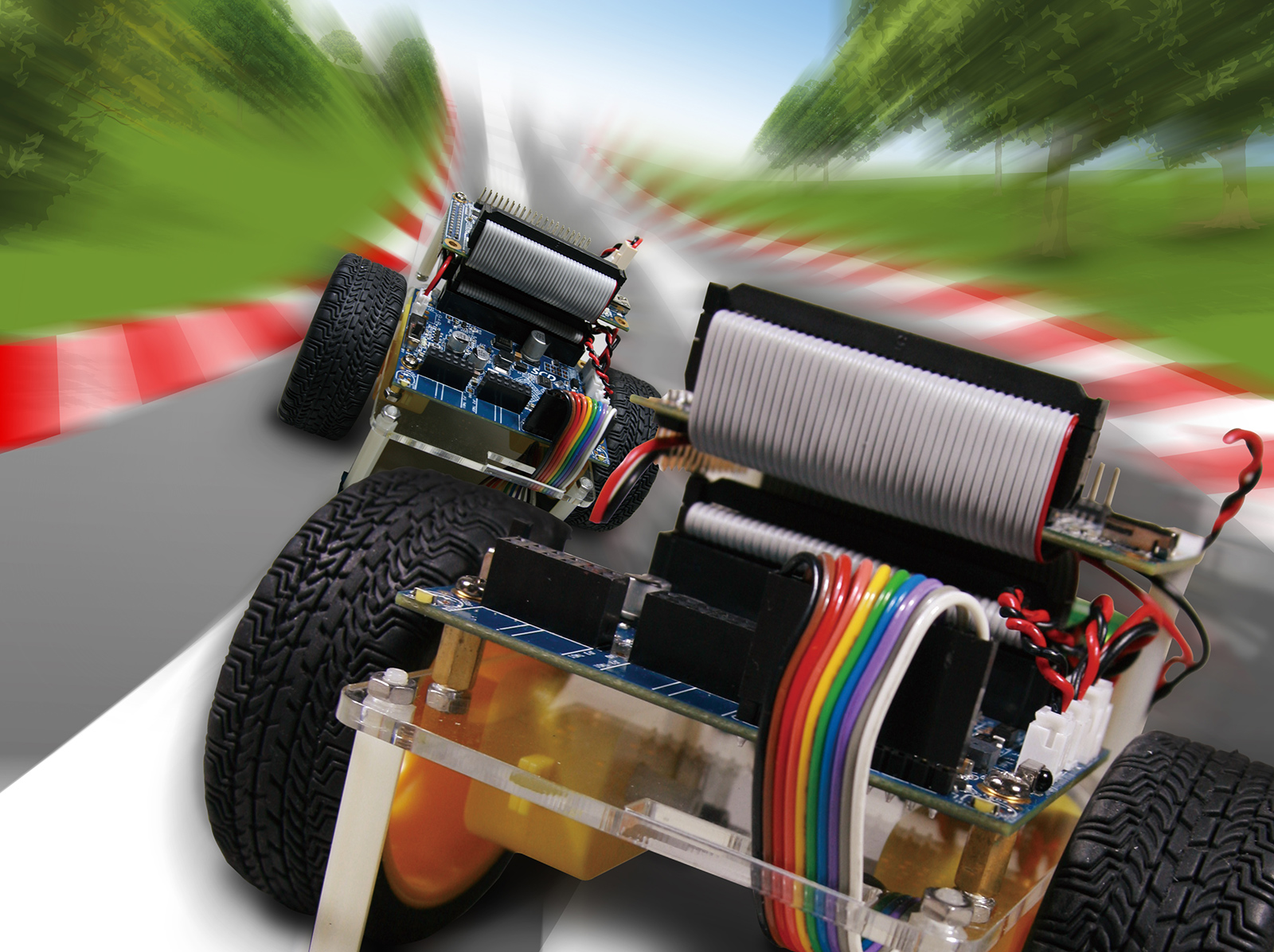 A-Cute Car Robotic Kit, Line Following Robot Accelerated by FPGA